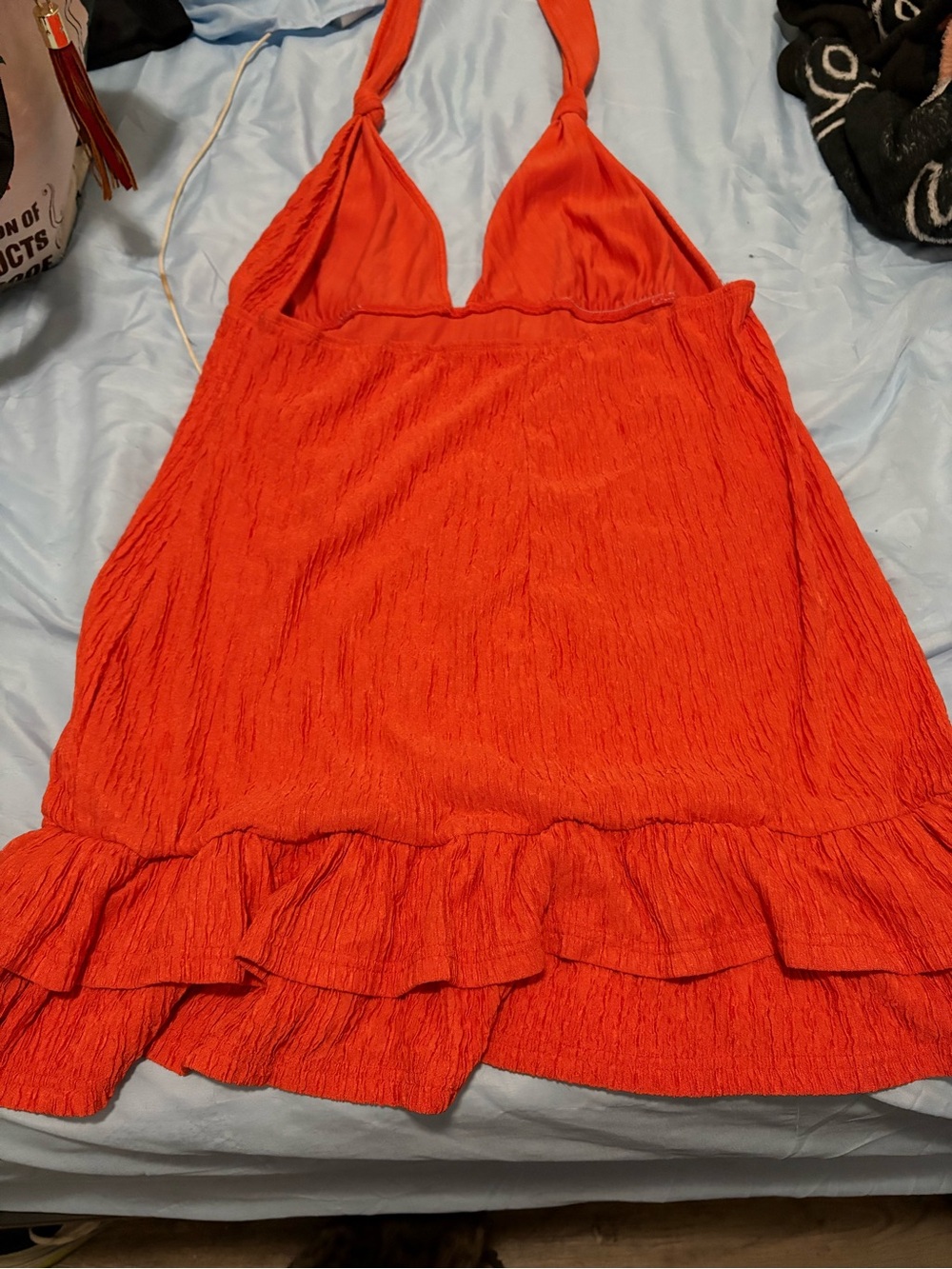 Asymmetrical Halter Ruffle Dress - Picture 4 of 5